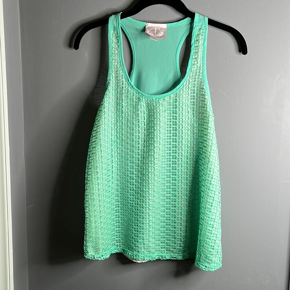 Romeo + Juliet Mint Green Racerback Tank Top XS
